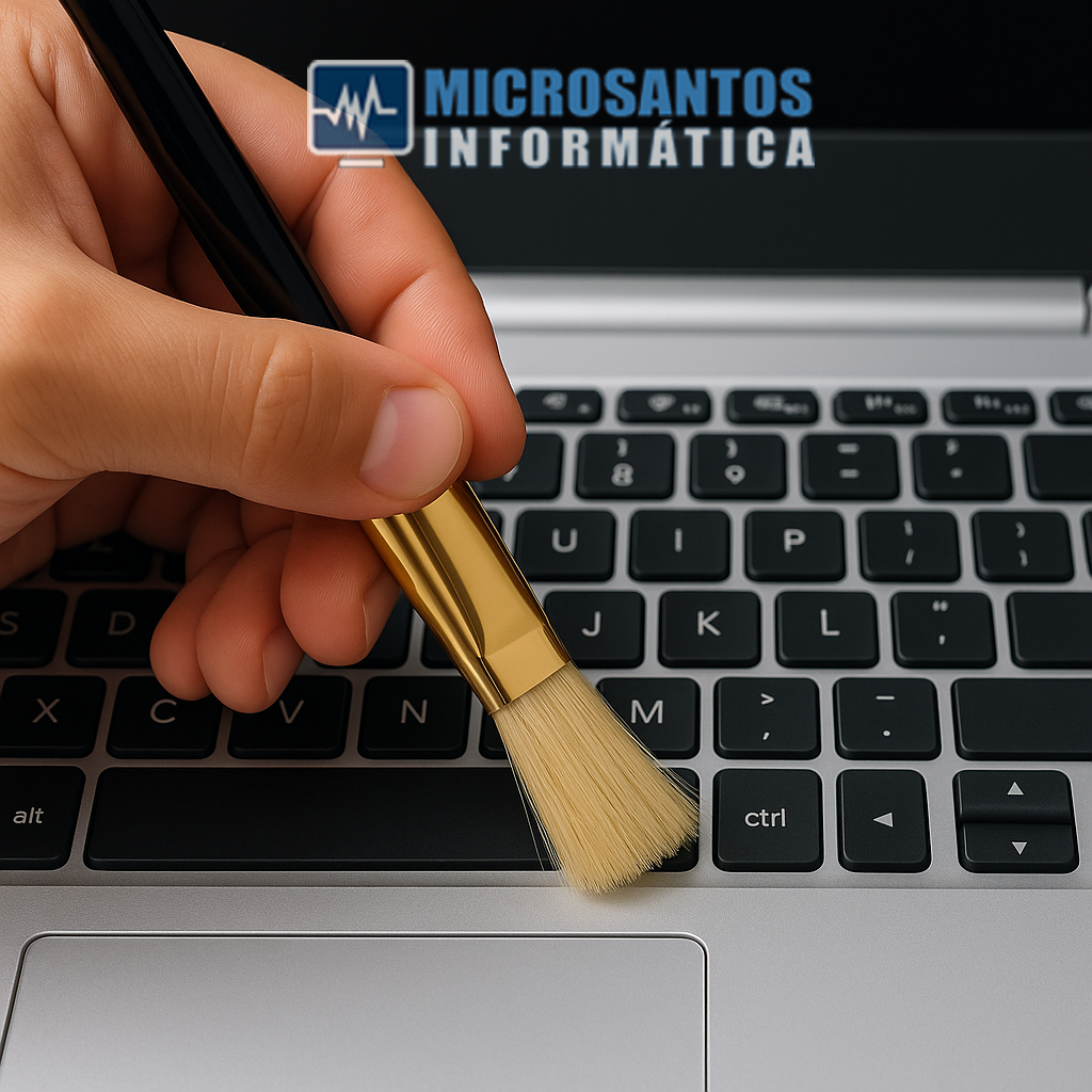 Como fazer a limpeza do teclado do notebook
