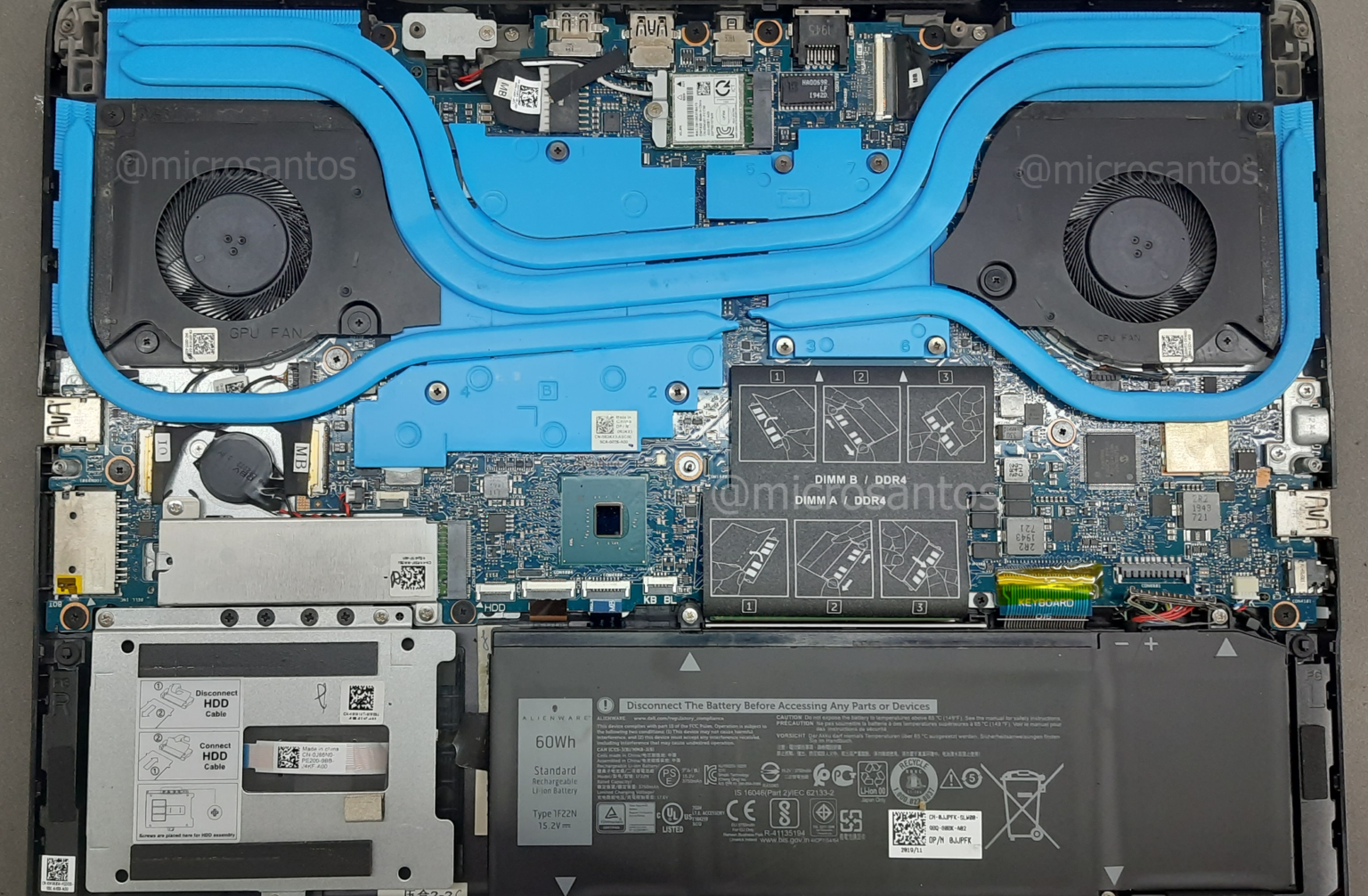 Notebook Gamer desmontado