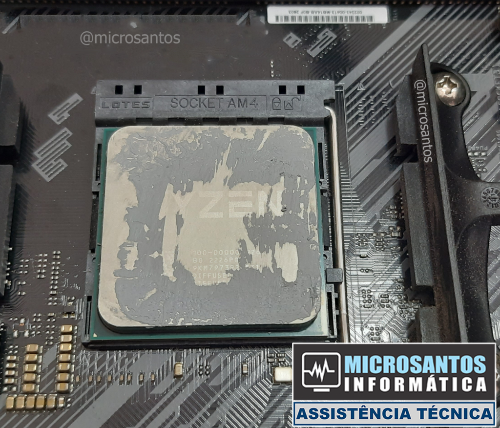 pasta térmica ressecada PC Gamer