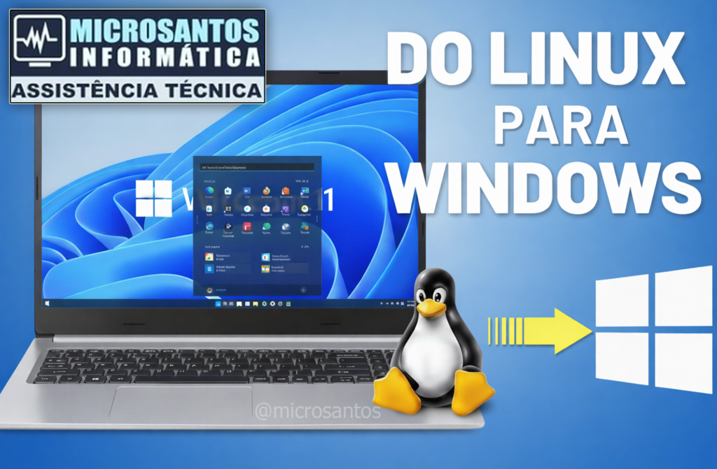 Instalar Windows em Notebook com Linux em Santos