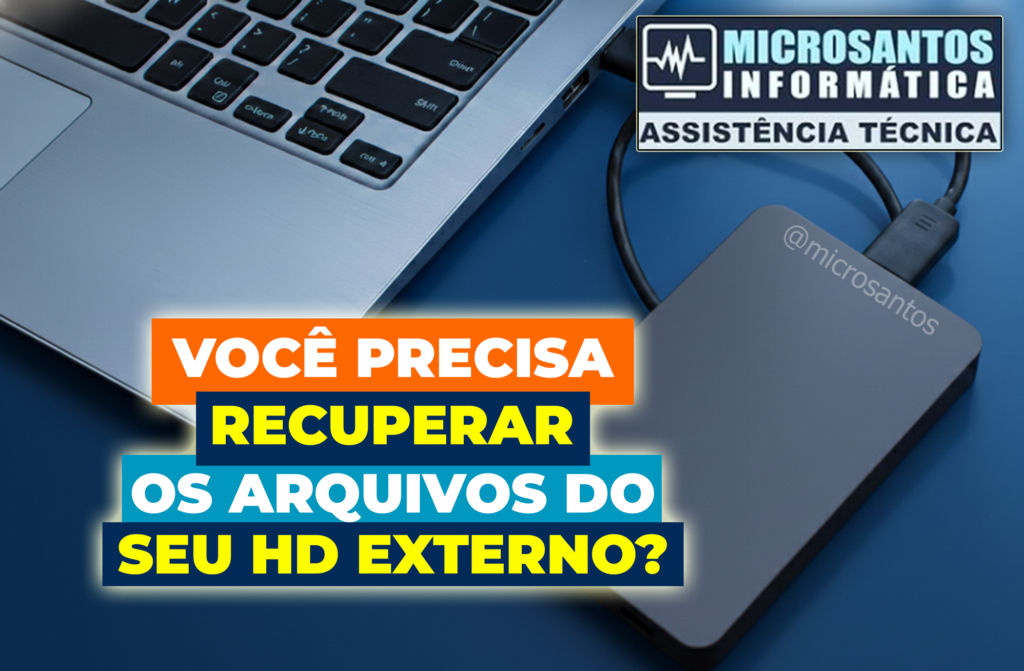 Recuperação de dados de HD externo em Santos