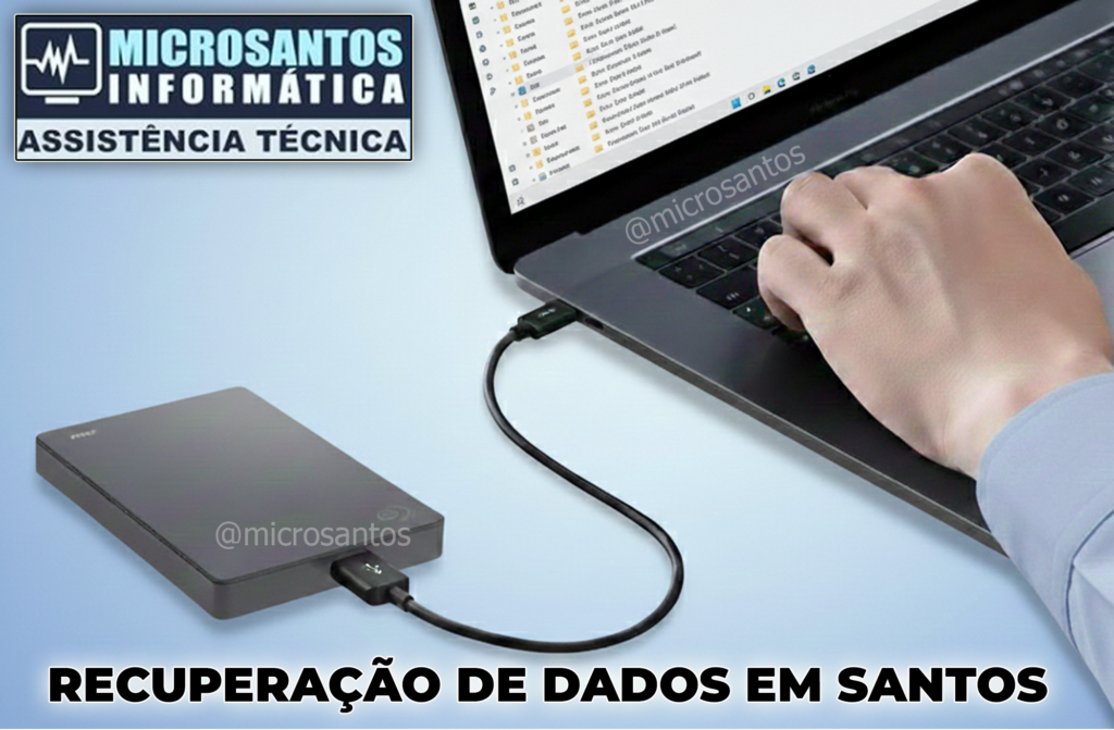 Recuperar dados de HD externo em Santos